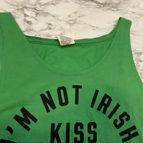Victoria’s Secret PINK Irish Kiss Green Sleeveless Athletic Workout Y2K Top - Picture 4 of 10